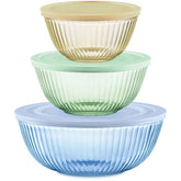 Pyrex® Colors Sculpted Tinted 6-piece Mixing Bowl Set