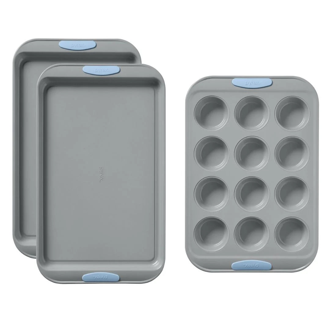 Pyrex® Metal Bakeware 3-Piece Set in Cerulean