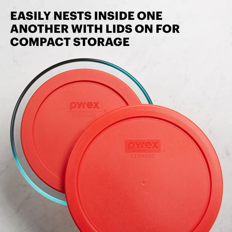 Pyrex® Simply Store® 4-piece Round Glass Storage Set
