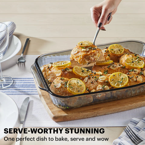 Pyrex® Sculpted Tinted Colors Sculpted Tinted 9" x 13" Baking Dish, Smoke