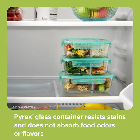 Snapware® MealBox™ 4-cup Divided Glass Storage Container with Lid